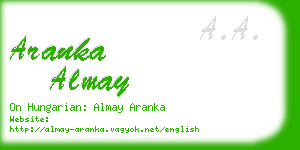 aranka almay business card